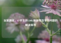 玩家困扰，CF不支持120Hz刷新率及字符问题的解决探寻