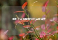 剖析王者荣耀独特的运营模式