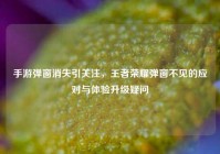 手游弹窗消失引关注，王者荣耀弹窗不见的应对与体验升级疑问