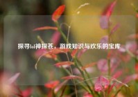 探寻lol神探苍，游戏知识与欢乐的宝库