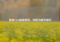 探索CSGO勋章修改，风险与操作疑问