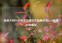 加拿大的PUBG电竞热潮及文化融合与ca722航班回国情况