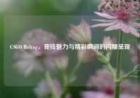 CSGO Refrag，竞技魅力与精彩瞬间的闪耀呈现