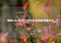 揭秘COD16连续打甲与连杀技能按键技巧