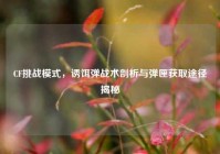 CF挑战模式，诱饵弹战术剖析与弹匣获取途径揭秘