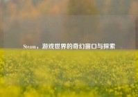 Steam，游戏世界的奇幻窗口与探索