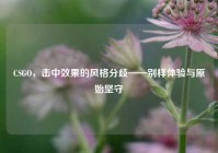 CSGO，击中效果的风格分歧——别样体验与原始坚守