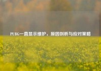 PUBG一直显示维护，原因剖析与应对策略