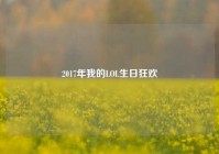 2017年我的LOL生日狂欢