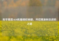 和平精英AKM机瞄调校秘籍，开启精准射击进阶之路