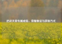 逆战天帝专属戒指，荣耀象征与获取方式
