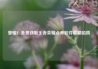 警惕！免费获取王者荣耀点券软件暗藏陷阱