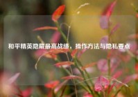 和平精英隐藏最高战绩，操作方法与隐私要点