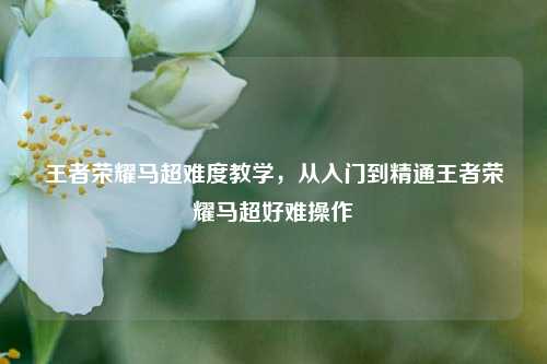 王者荣耀马超难度教学，从入门到精通王者荣耀马超好难操作
