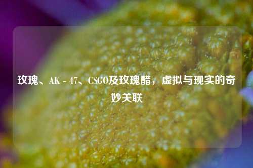 玫瑰、AK - 47、CSGO及玫瑰醋，虚拟与现实的奇妙关联