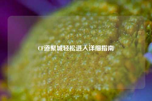 CF道聚城轻松进入详细指南
