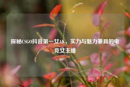 探秘CSGO抖音第一女AK,实力与魅力兼具的电竞女主播