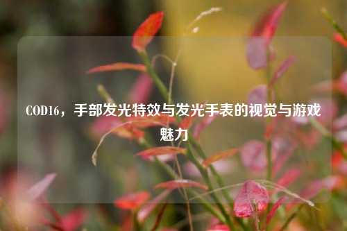 COD16,手部发光特效与发光手表的视觉与游戏魅力