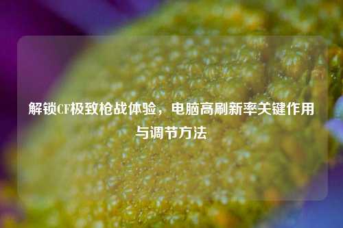 解锁CF极致枪战体验，电脑高刷新率关键作用与调节方法
