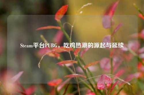 Steam平台PUBG，吃鸡热潮的源起与延续