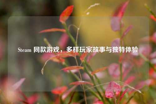 Steam 同款游戏，多样玩家故事与独特体验