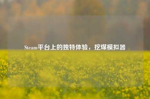 Steam平台上的独特体验，挖煤模拟器