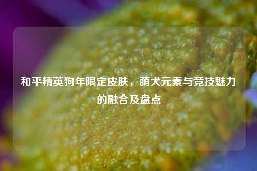 和平精英狗年限定皮肤，萌犬元素与竞技魅力的融合及盘点