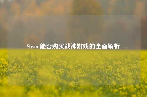 Steam能否购买战神游戏的全面解析