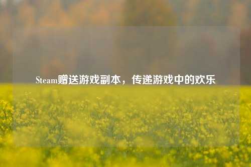 Steam赠送游戏副本，传递游戏中的欢乐