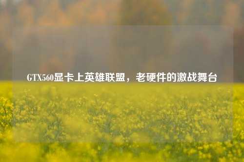 GTX560显卡上英雄联盟,老硬件的激战舞台