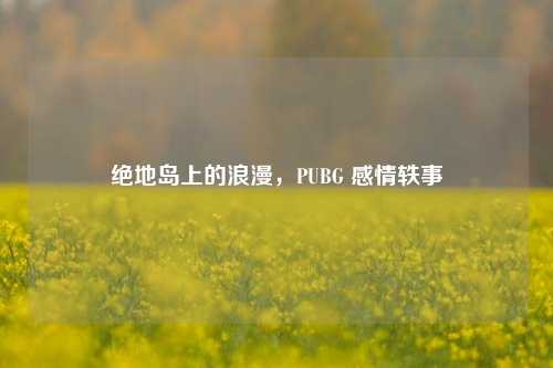 绝地岛上的浪漫，PUBG 感情轶事