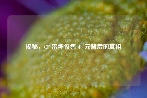 揭秘，CF 雷神仅售 48 元背后的真相