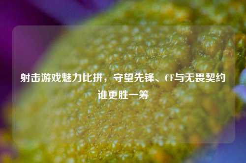 射击游戏魅力比拼,守望先锋、CF与无畏契约谁更胜一筹