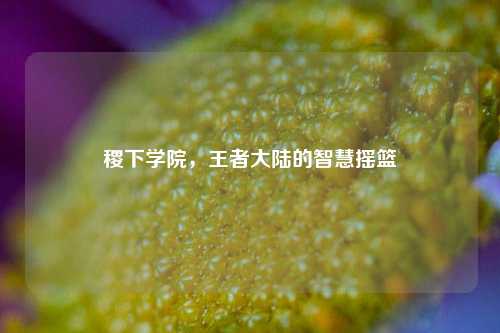 稷下学院，王者大陆的智慧摇篮
