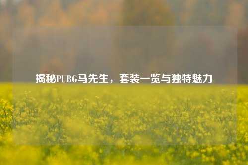 揭秘PUBG马先生,套装一览与独特魅力