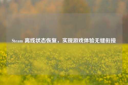 Steam 离线状态恢复,实现游戏体验无缝衔接