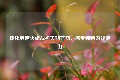 探秘穿越火线战神关羽官网，感受独特游戏魅力