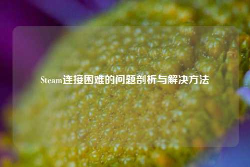 Steam连接困难的问题剖析与解决方法