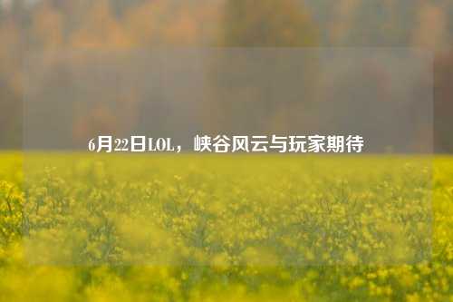 6月22日LOL,峡谷风云与玩家期待