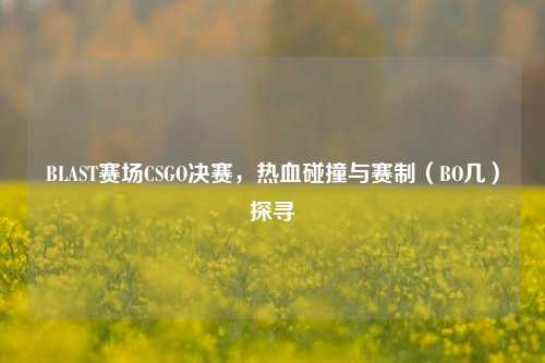 BLAST赛场CSGO决赛，热血碰撞与赛制（BO几）探寻