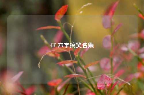 CF 六字搞笑名集