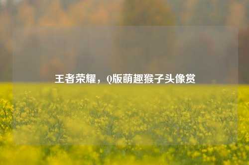 王者荣耀，Q版萌趣猴子头像赏