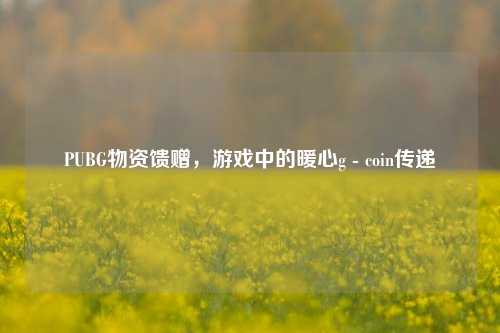 PUBG物资馈赠，游戏中的暖心g - coin传递