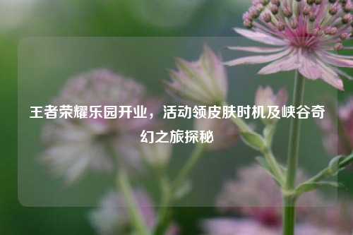 王者荣耀乐园开业，活动领皮肤时机及峡谷奇幻之旅探秘