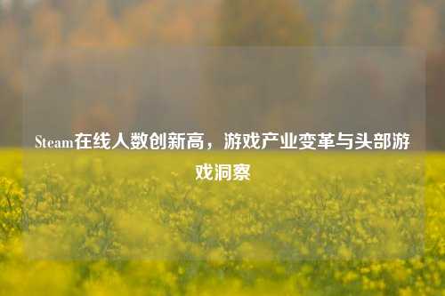 Steam在线人数创新高，游戏产业变革与头部游戏洞察