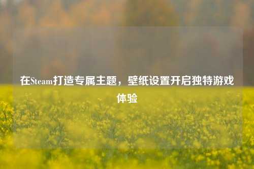 在Steam打造专属主题，壁纸设置开启独特游戏体验