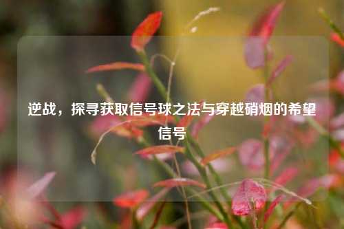 逆战,探寻获取信号球之法与穿越硝烟的希望信号