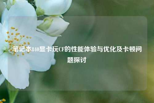 笔记本840显卡玩CF的性能体验与优化及卡顿问题探讨