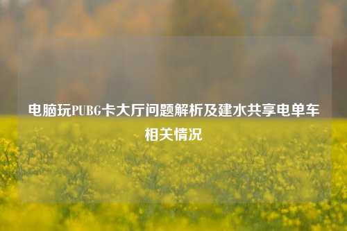 电脑玩PUBG卡大厅问题解析及建水共享电单车相关情况