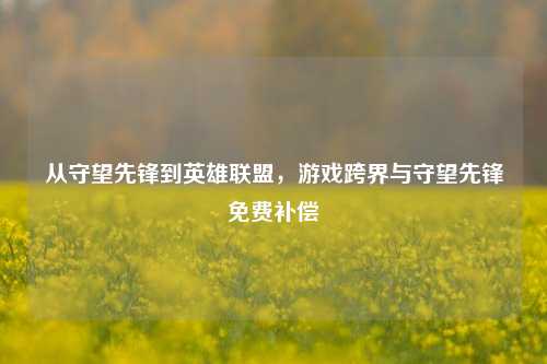 从守望先锋到英雄联盟，游戏跨界与守望先锋免费补偿